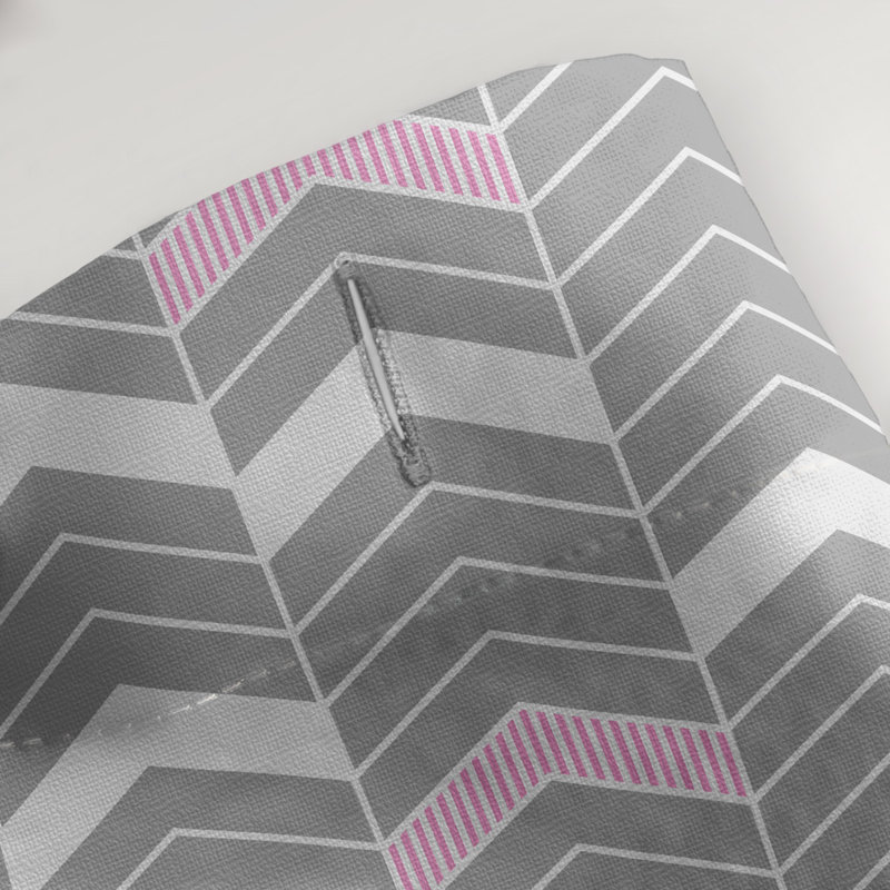 Rideau de douche simple à chevrons, Rose