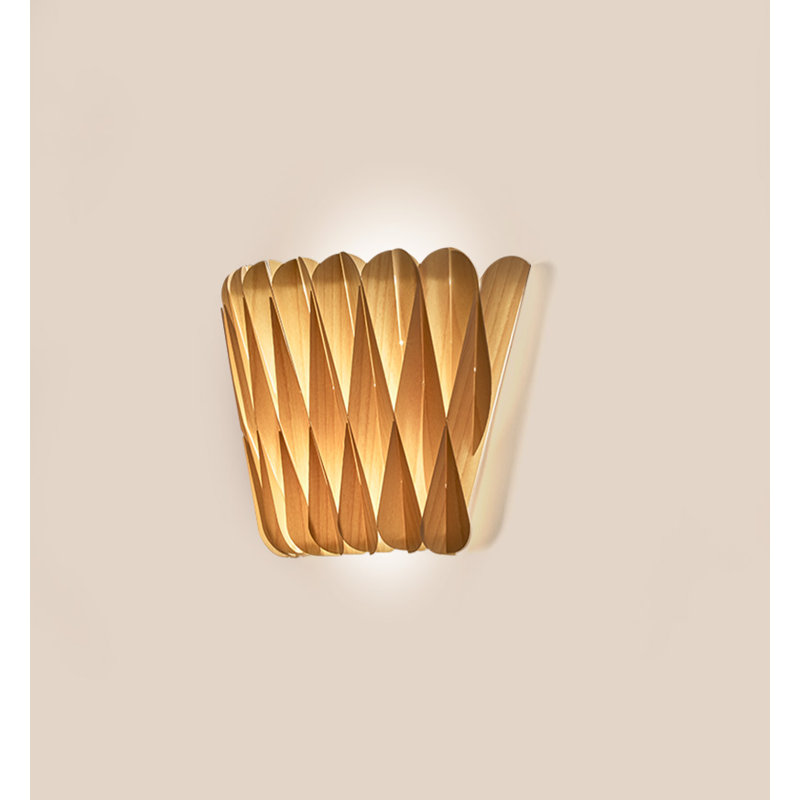 Lola 1 - Light Flush Mounted Sconce, Natural Beech