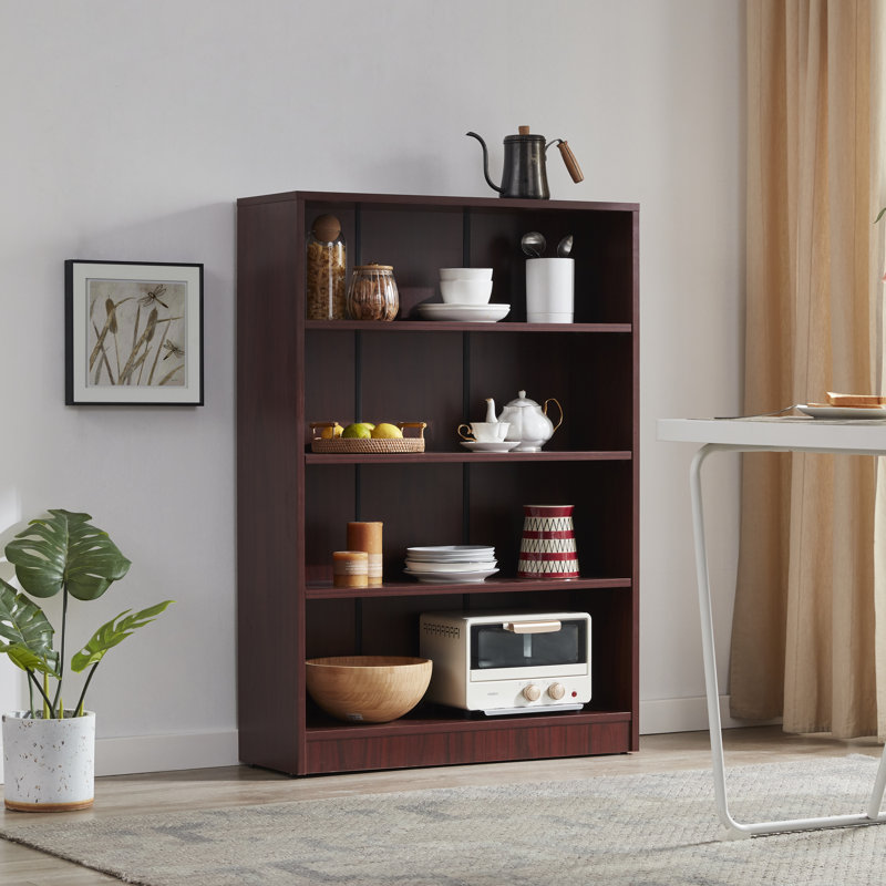 Cremorne Modern Standard Bookcase, Cherry, (4 shelves) 48" H x 33" W x 11.6" D