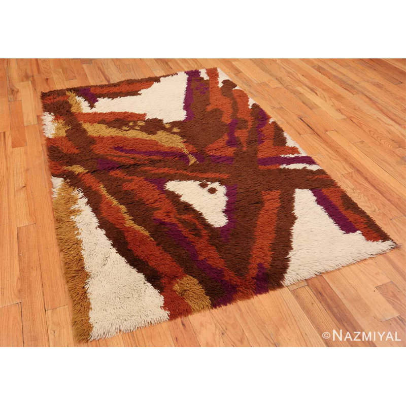 Scandinavian One-of-a-Kind Rectangle 4'6" X 6'5" Hand Knotted Area Rug
