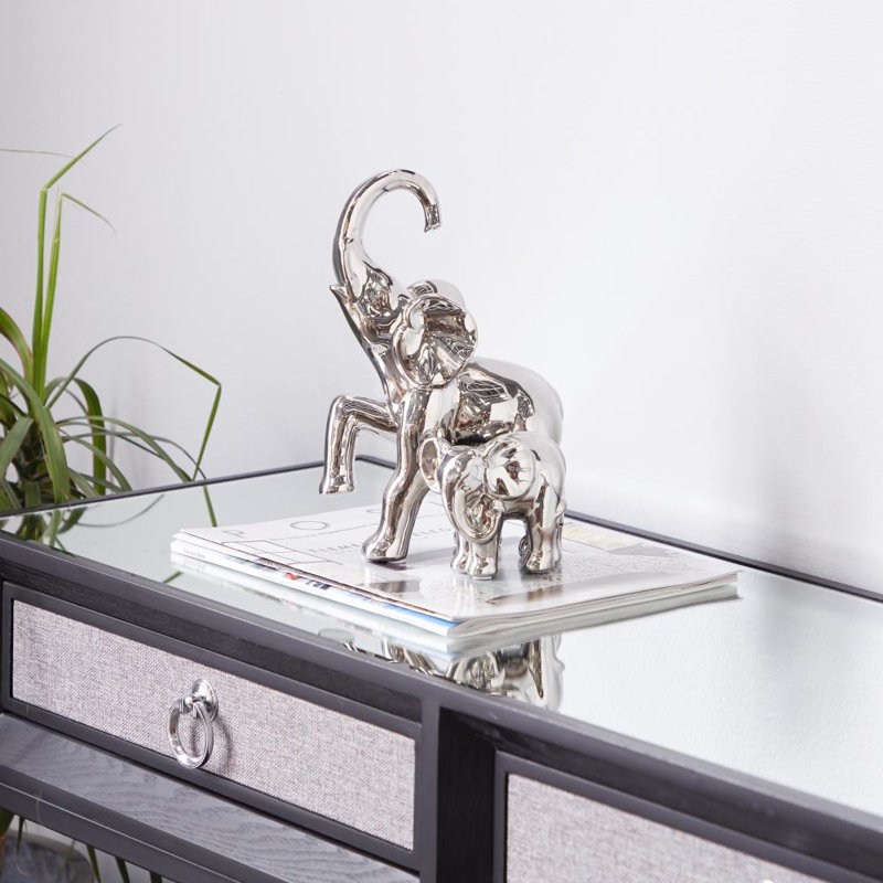 Ensemble de 2 figurines argentées