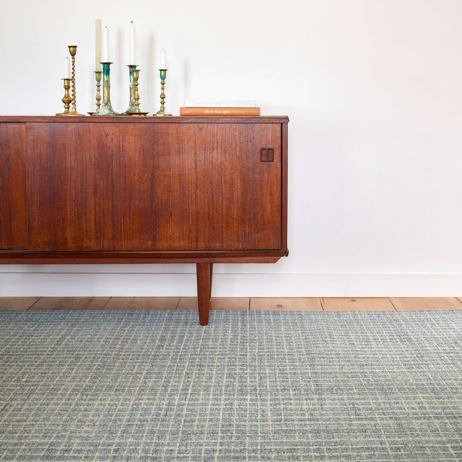 Conall Slate Hand Micro Hooked Wool Rug, Rectangle 5' x 8'
