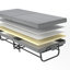 Lit d'appoint portatif avec rangement, cadre en acier de 190 cm, lit d'appoint compact et moderne pour la maison.
