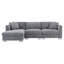 Ensemble de canapé modulaire en nuage de luxe en forme de L avec 2 coussins gratuits et canapé d'intérieur en chenille 4 places Dhirpal-659727044