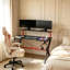 Bureau moderne, bureau d'ordinateur, bureau de jeu avec double bureau