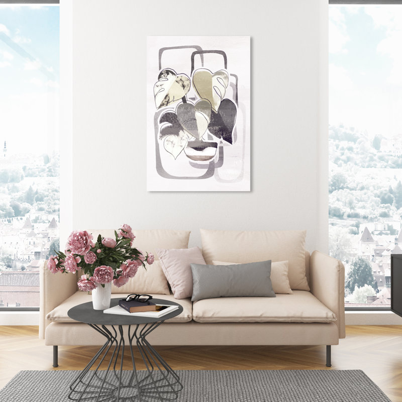 Monstre dans le minimalisme - peinture sur toile, H 45 po x l 30 po, Toile tendue