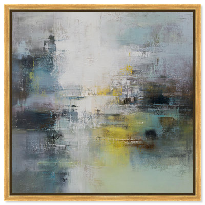 Décoration murale abstraite Faded Luminescence II par Art Remedy, cadre doré, 16 x 16