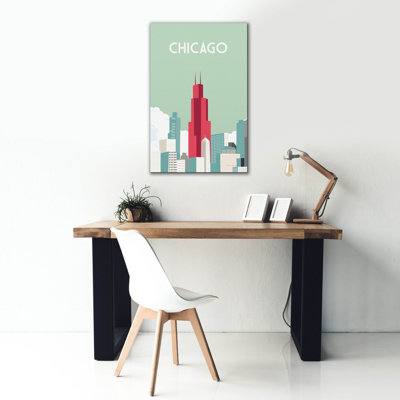 'Chicago' by Omar Escalante, Canvas Wall Art