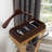 Laguna Wooden Valet Stand With Wide Shoulder Hanger, Two Stackable Felt Trays, Trouser Bar, And Side Tie Bars For Organizing Clothes And Accessories