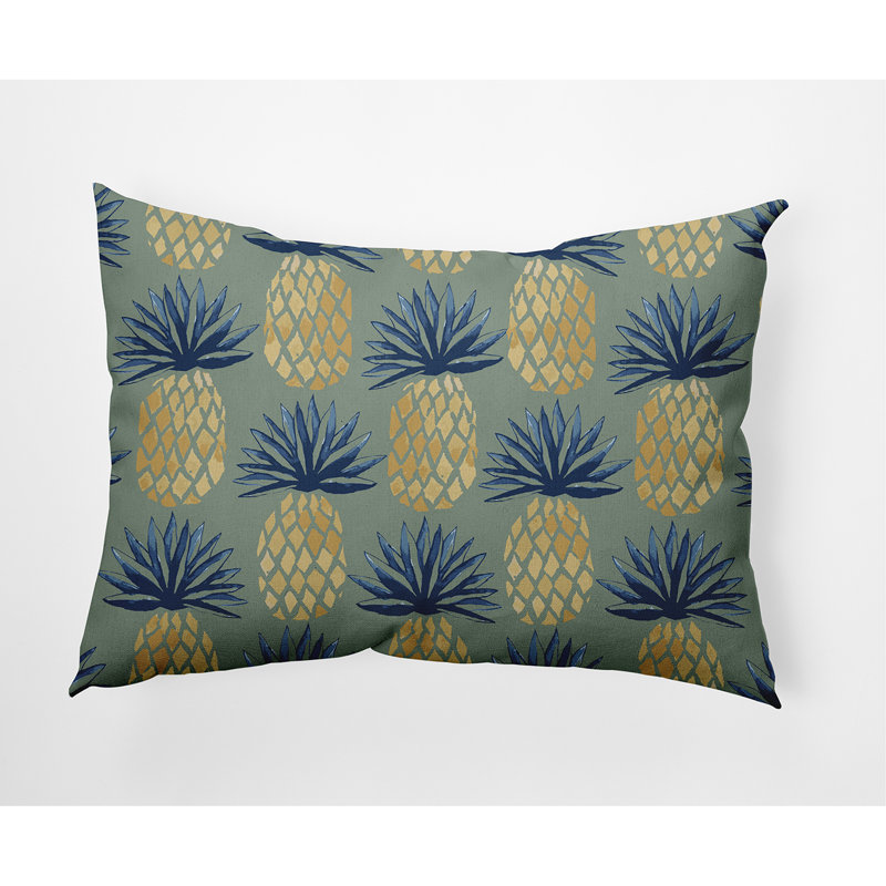 Floral Reversible Throw Pillow, Sage, 14" x 20"