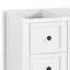 Base de meuble-lavabo avec 4 tiroirs, 1 armoire, blanc Serra