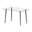 Glass Top Metal Base Dining Table