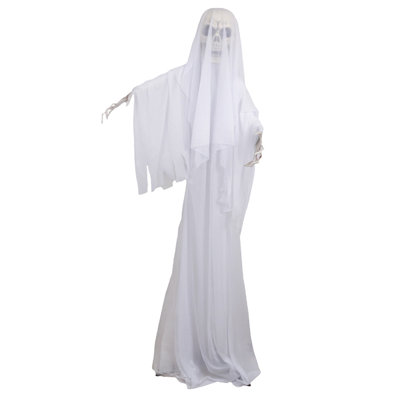 Figurine fantôme effrayante d'Halloween avec son squelette d'Halloween à piles, accessoire de maison hantée effrayante