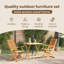 Set Of 2 Natural Wood Solid Acacia Wood 70 Cm Long Table