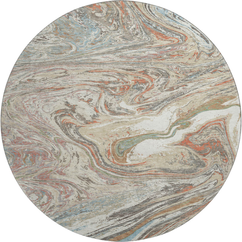 Tapis de qualité supérieure lavable à la machine Cossette AMF1061, Rond 8 pi
