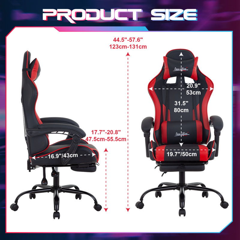 Ergonomic Racing Desk Chair Computer Chair Pro Gamer Racing Chair Complete Support With Footrest And Swivel Design For Gaming And Office Use