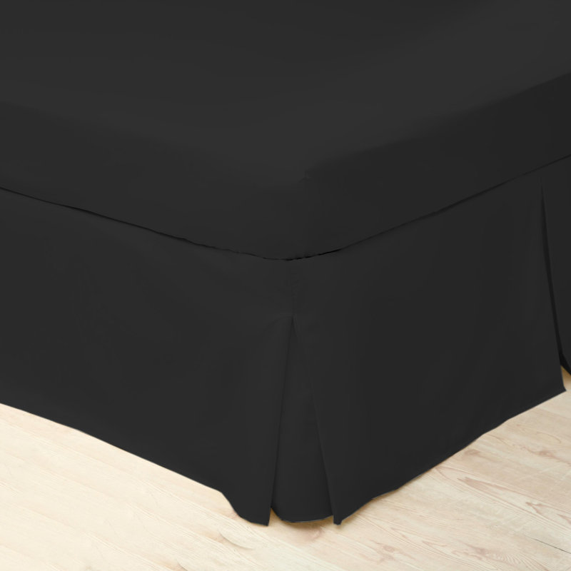 200 TC 50/50 Percale Polycotton Percale Fitted Sheet, Black, Super King (6')