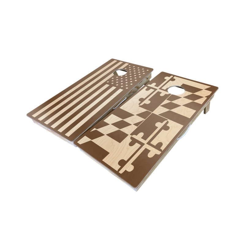 Drapeau des États-Unis et du Royaume-Uni, jeu de cornhole