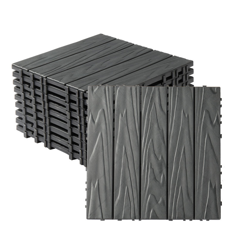 Carreaux de terrasse en plastique PE, Gris