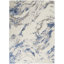 Tapis bleu / ivoire / gris à motif abstrait Sienna-875799013