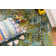 Tapis abstrait bleu / vert Hashimoto