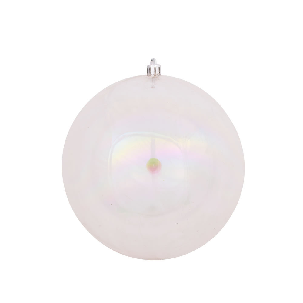 2" Shatterproof Bauble, Clear Iridescent