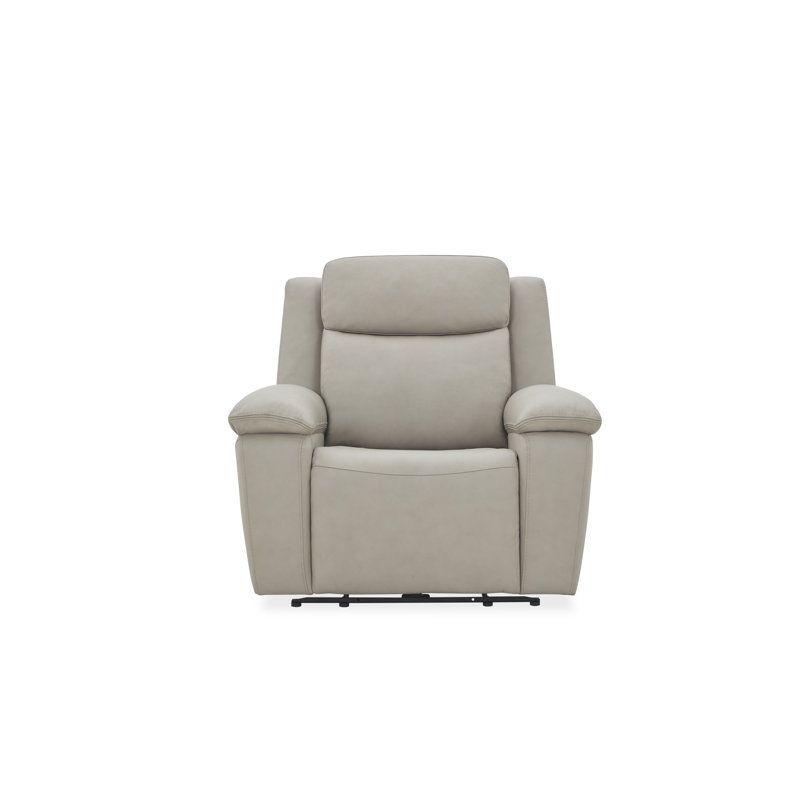 Fauteuil inclinable électrique double Charles en cuir fumé