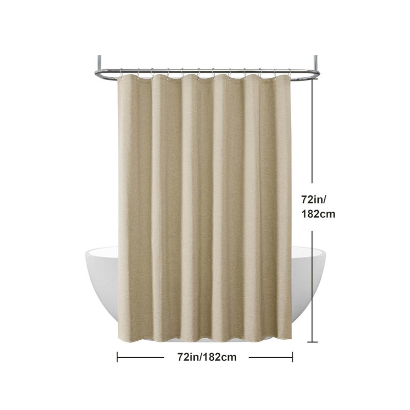 Polyester Shower Curtain, Taupe