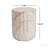 Outdoor/Indoor Lightweight Concrete Side Table, Cylinder Travertine Finish For Elegant And Durable Accent