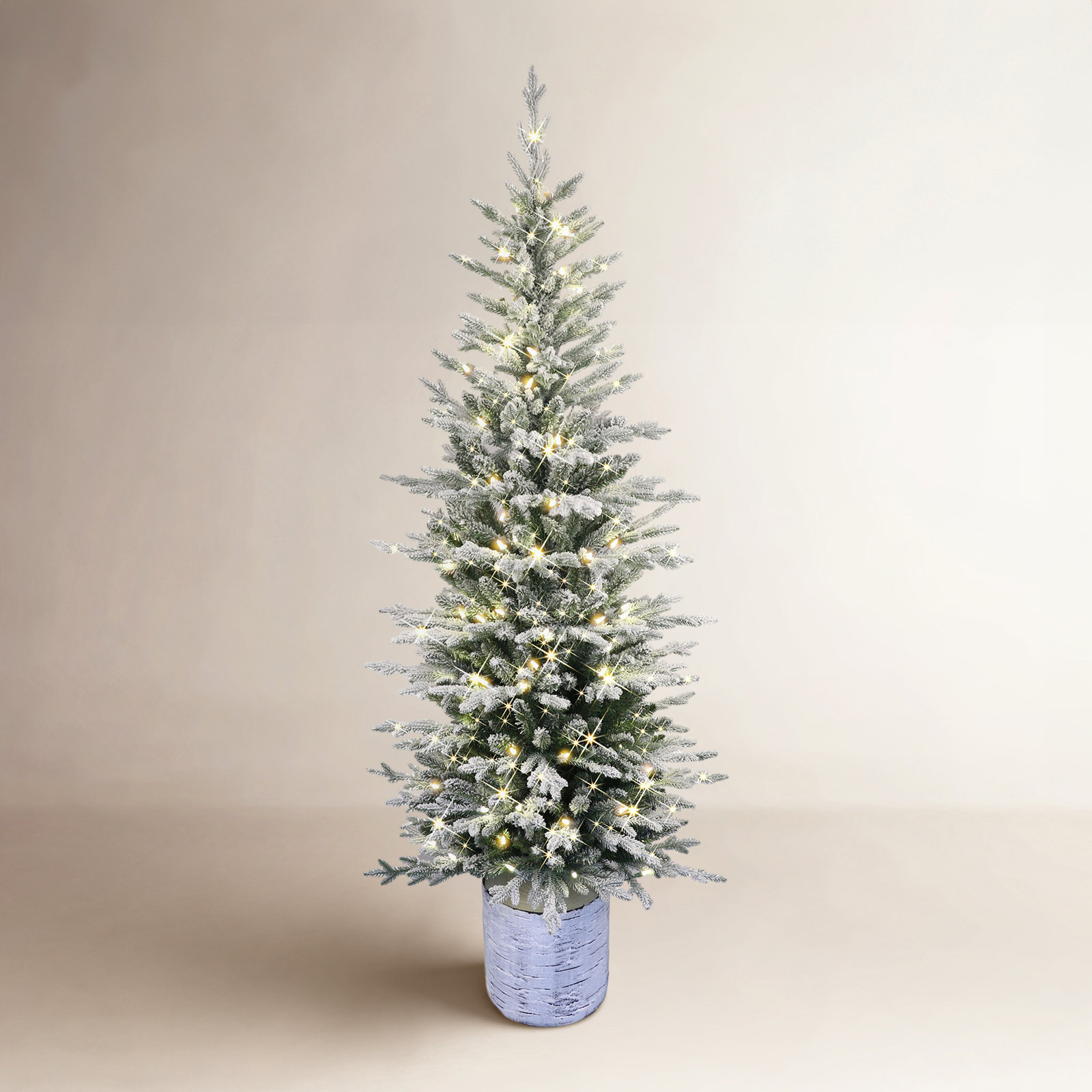 Lighted Artificial Fir Christmas Tree, 7.5' H