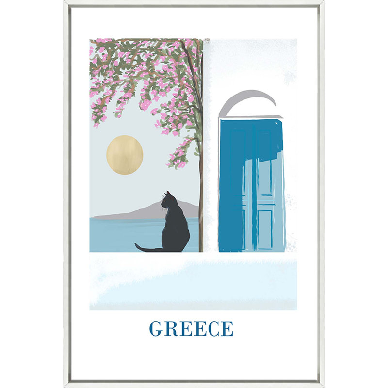 Greece Travel Poster - Framed, Medium