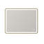 Miroir de salle de bain lumineux à DEL avec cadre en aluminium, éclairage avant et arrière, antibuée, 3 températures de couleur et intensité variable-1347892811-1347892818