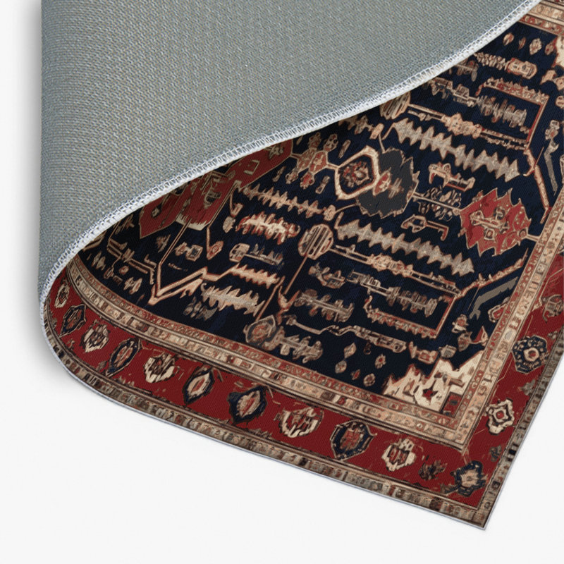 Persian Brown Indoor and Outdoor Area Rug, Rectangle 4' x 6'