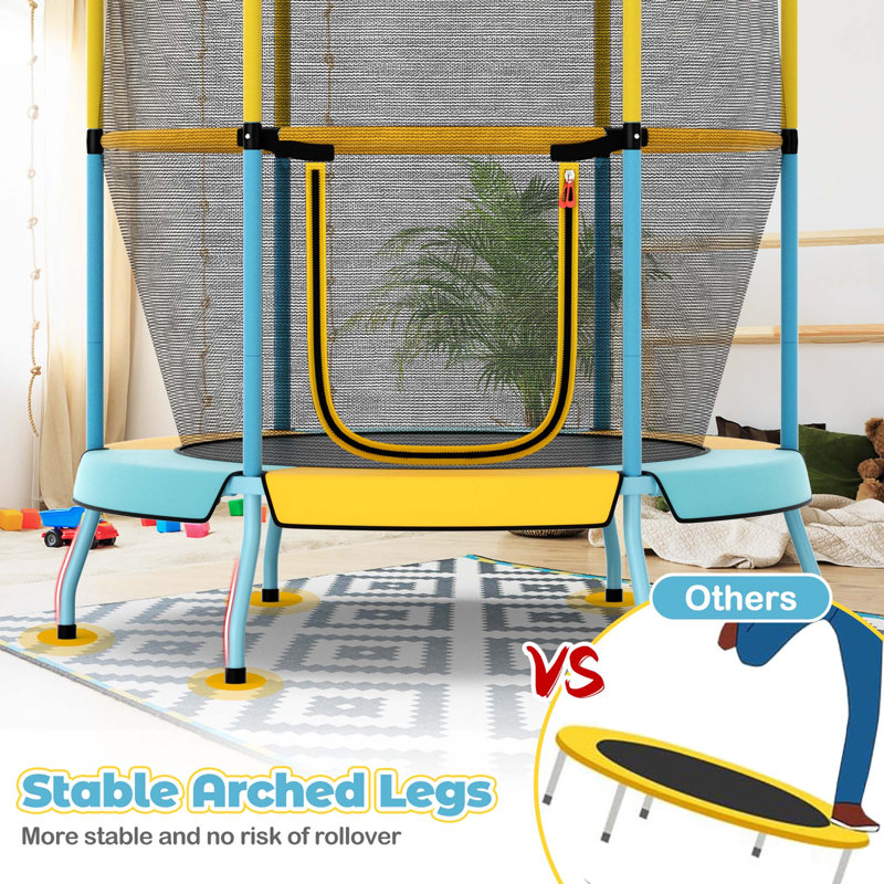 Trampoline Costway, Bleu/jaune