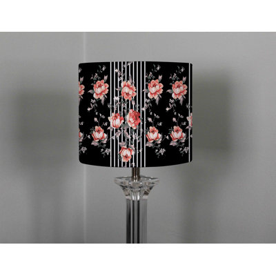 Flowers 22 cm H Drum Cotton Lamp Shade ( Uno )