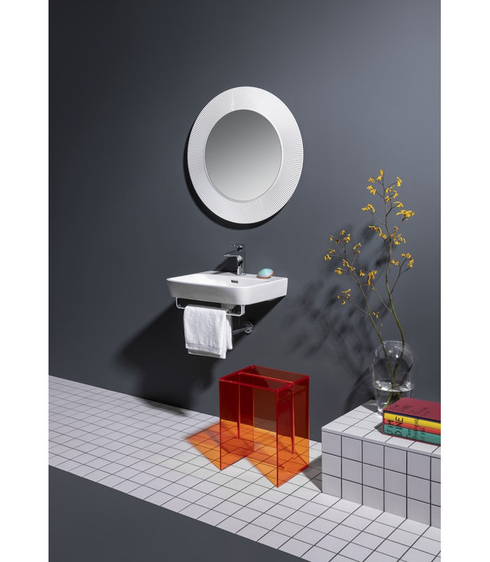 Kartell Glass End Table, Tangerine Orange