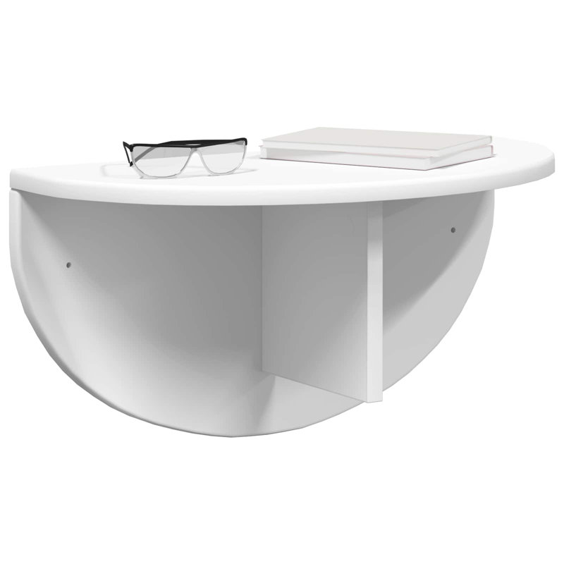 Floating Shelf, 24cm H x 48cm W x 24cm D, White