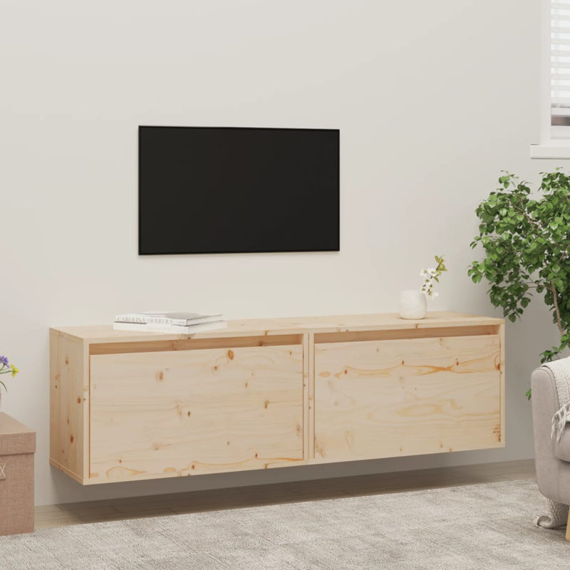 Wall Cabinet Floating Cabinet with Hidden Compartment Display Shelf, Brown
