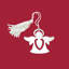 Marque-page ange debout