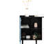Sideboard Buffet Cabinet In Black And Red, 2 Drawers Generous Storage Compartments, For Kitchen, Dining, Living Areas, Modern Accent With Body Red Doors, & Open Dining Room,-769837720