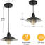 Luminaire suspendu en métal noir rétro Farmhouse