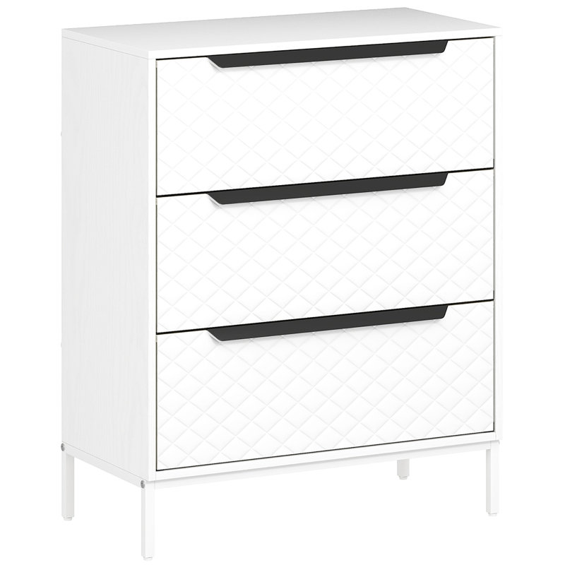 59.5 cm W 3 -Drawer Filing Cabinet, White