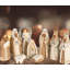 Nativité 9 pièces blanc tricoté 4H