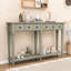 Console rustique vintage avec tiroirs et tablette ouverte-1936525315