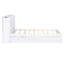 Lit plateforme double avec tablettes coulissantes et lit gigogne simple