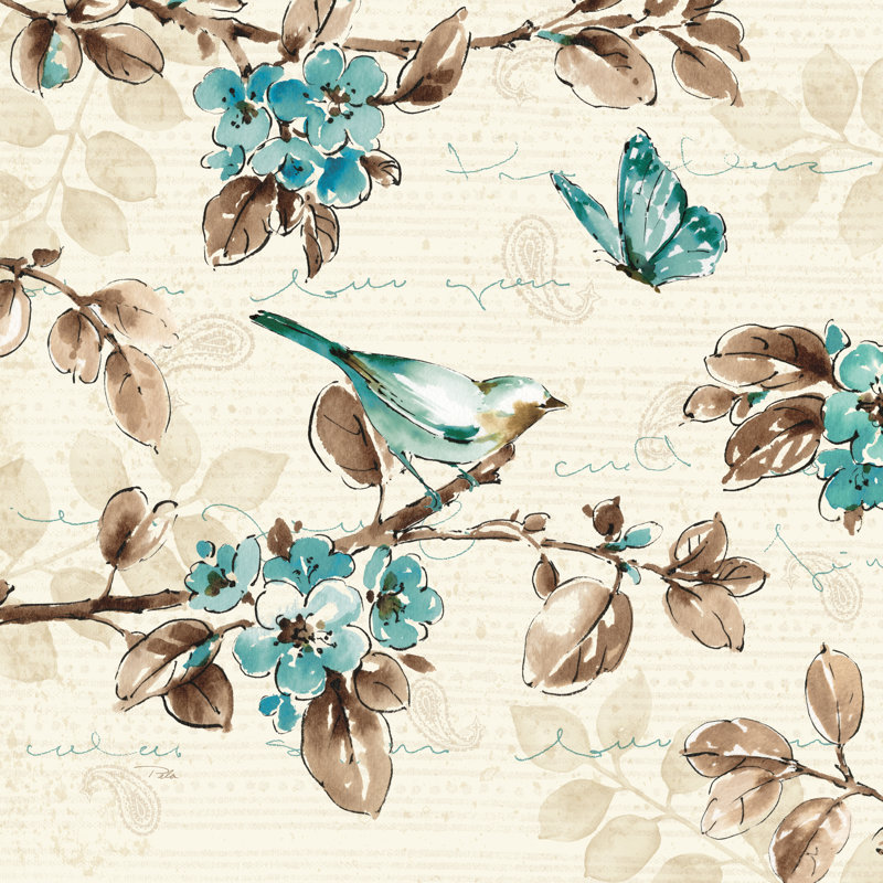 " Wing Prints III " by Pela, 12" H x 12" W, No, Wrapped Canvas