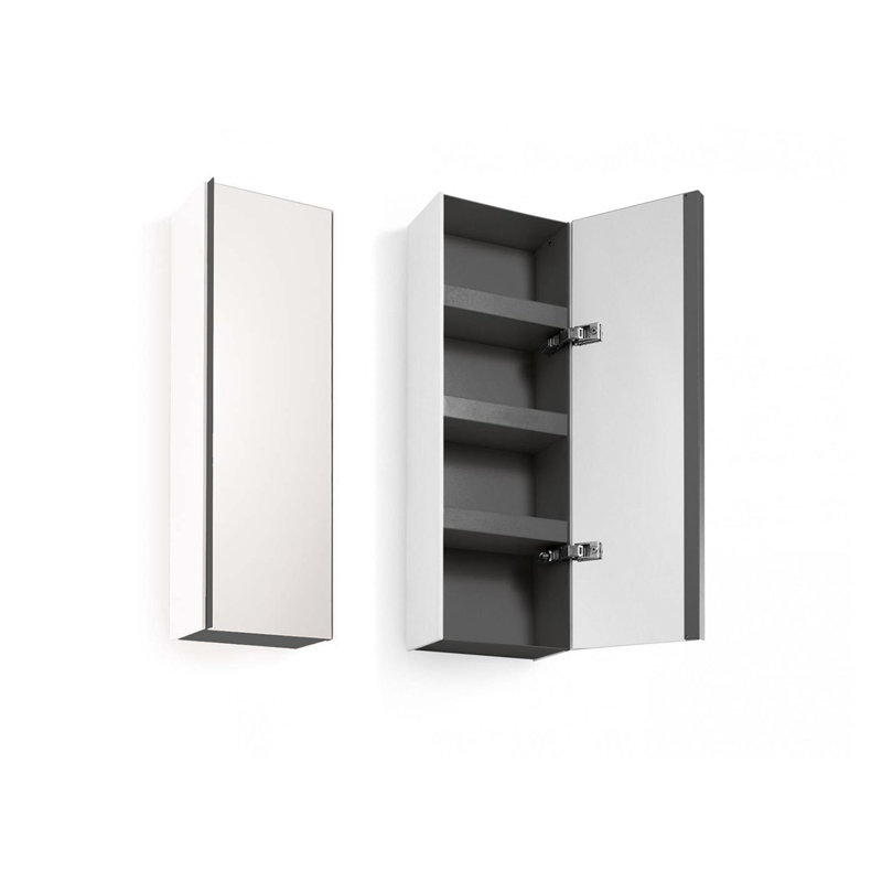 Ciacole 10.4'' W Mirrored Medicine Cabinet, Gray, 31.5" H x 10.4" W x 6.5" D