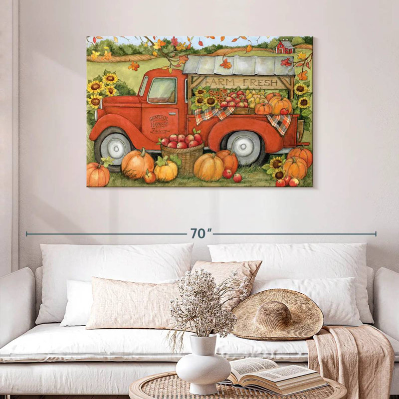 Camion orange Mehar Harvest II, H 30 po x l 45 po
