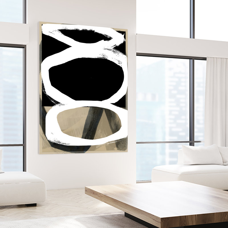 "Bold Black On White No4" par Cartissi, H 72 po x l 48 po