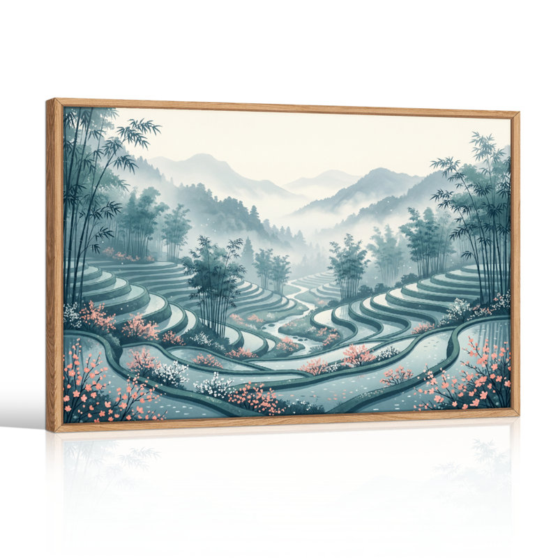 «Mountain Terrace», reproduction d'art sur toile, ensemble de 1, Naturel, H 24 po x l 36 po